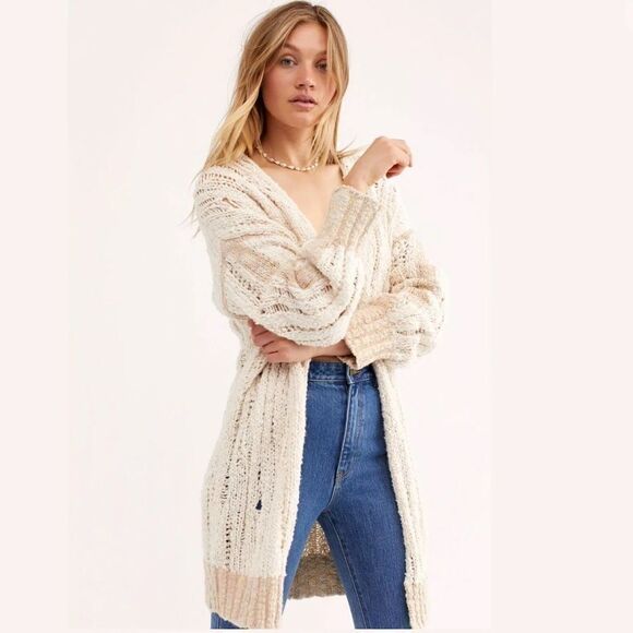 NEW FREE PEOPLE TEARING UP MY HEART CARDI CARDIGAN - Picture 1 of 4